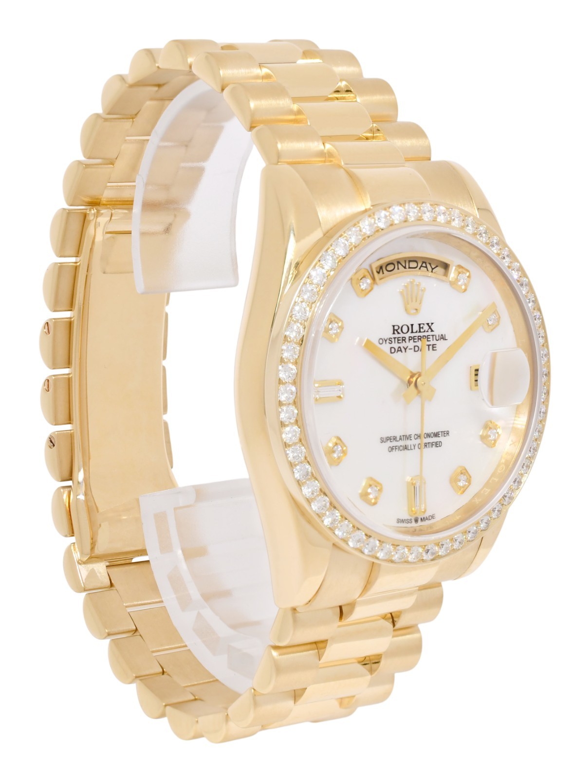 Rolex Day-Date President Yellow Gold MOP Diamond Dial/Bezel 36mm Watch Z 118238 Rolex Day-Date President Yellow Gold MOP Diamond Dial/Bezel 36mm Watch Z 118238