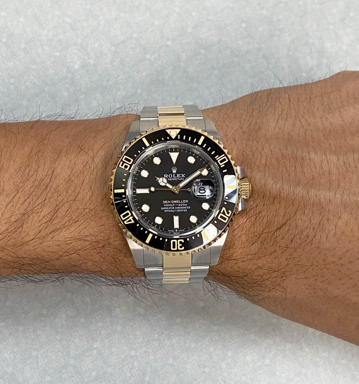 Rolex Sea-Dweller 43 18k Yellow Gold/Steel Black Mens Watch +Card '22 126603 Rolex Sea-Dweller 43 18k Yellow Gold/Steel Black Mens Watch +Card '22 126603