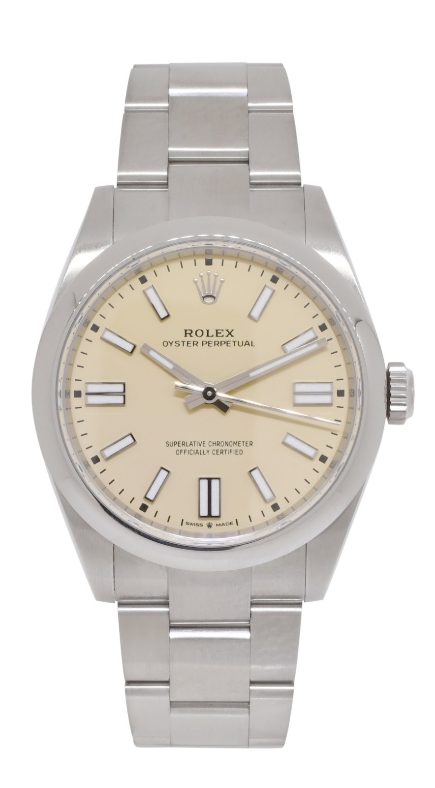 NOS Rolex Oyster Perpetual 41 Beige Dial Mens Watch B/P '26 134300