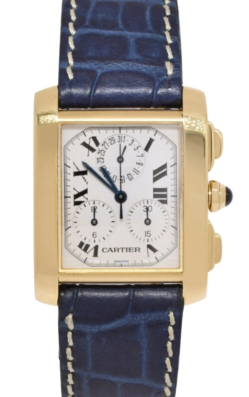 Cartier Tank Francaise Chronoflex 18k Yellow Gold Watch +Papers W5000556 1830 Cartier Tank Francaise Chronoflex 18k Yellow Gold Watch +Papers W5000556 1830