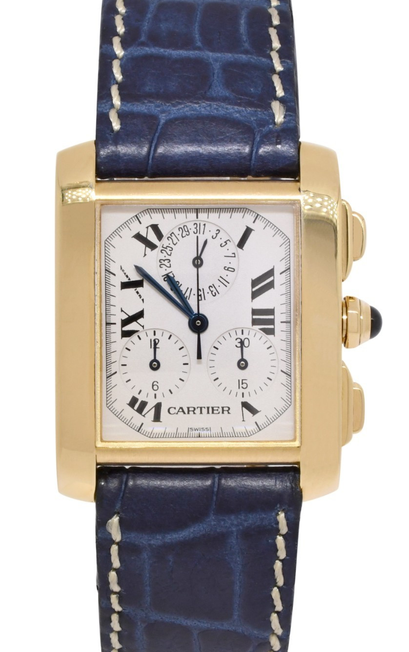 Cartier Tank Francaise Chronoflex 18k Yellow Gold Watch +Papers W5000556 1830 Cartier Tank Francaise Chronoflex 18k Yellow Gold Watch +Papers W5000556 1830
