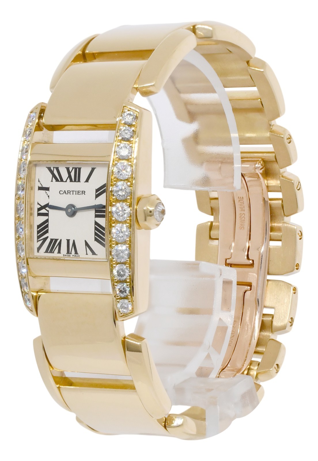 Cartier Tankissime 18k Yellow Gold & Diamond Ladies Quartz Watch WE70017H 2800