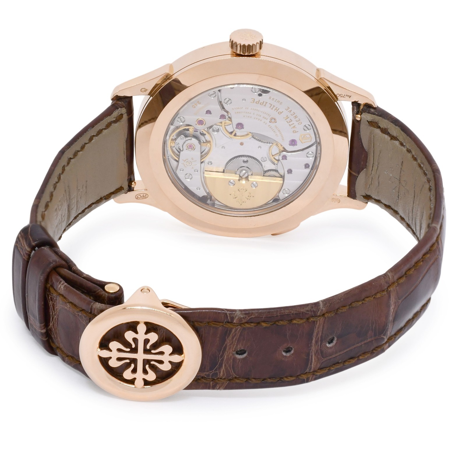 Patek Philippe World Time 5230 Rose Gold Complications 38.5mm Watch +Paper 5230R