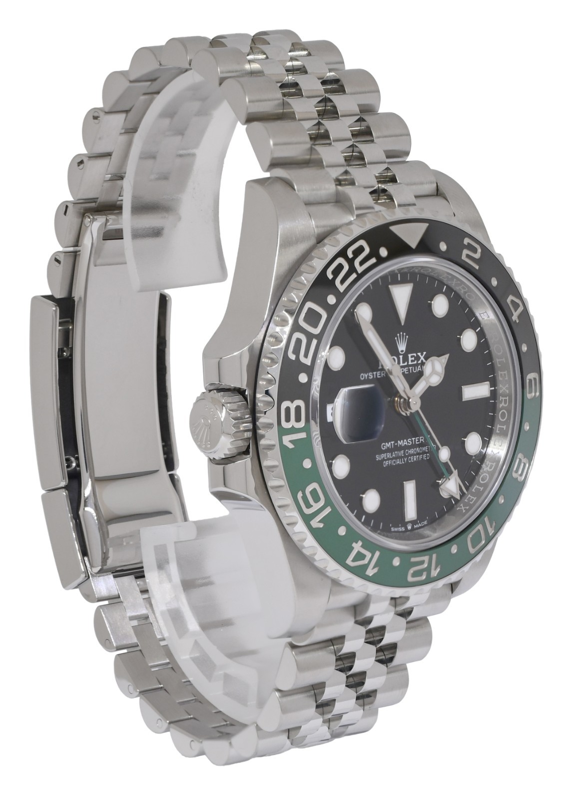 Rolex GMT-Master II Sprite Lefty Steel Black/Green Jubilee Watch B/P '26 126720