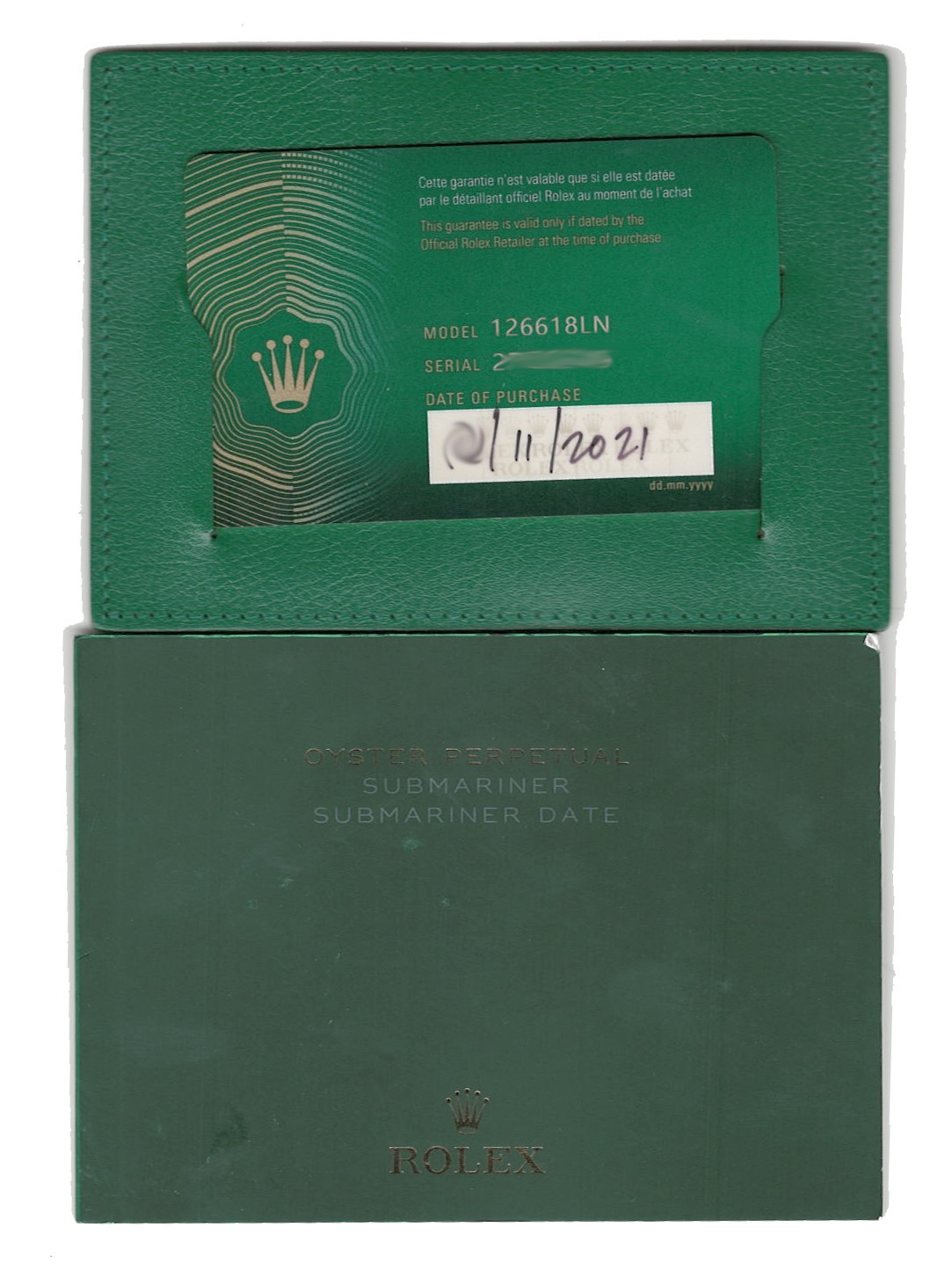Rolex Submariner Date 18k Yellow Gold Black Ceramic 41mm Watch B/P '21 126618