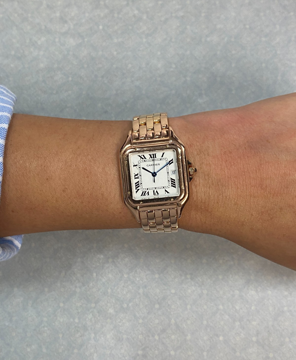 Cartier Panthere Large RARE 18k Rose Gold White Dial Quartz Watch 287968 Cartier Panthere Large RARE 18k Rose Gold White Dial Quartz Watch 287968