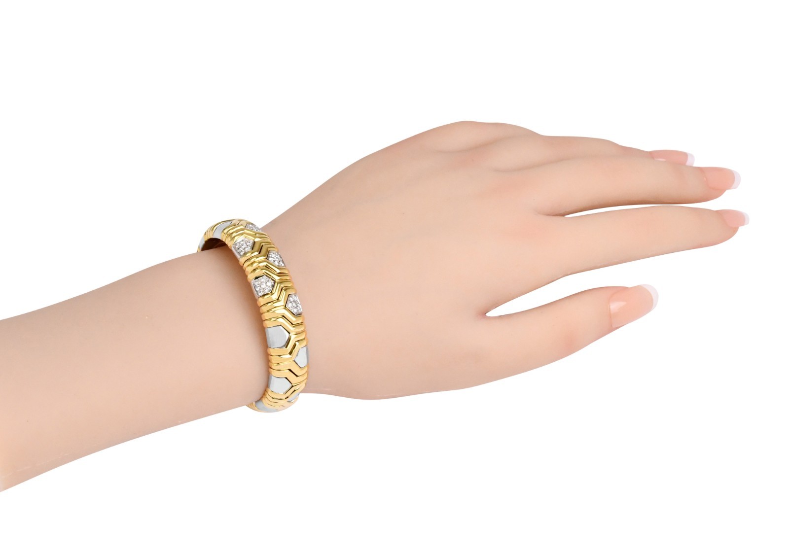 18k Yellow & White Gold Diamond Bracelet
