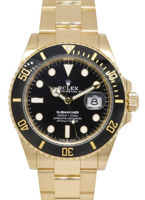 Rolex Submariner Date 18k Yellow Gold Black Ceramic 41mm Watch B/P '21 126618 Rolex Submariner Date 18k Yellow Gold Black Ceramic 41mm Watch B/P '21 126618