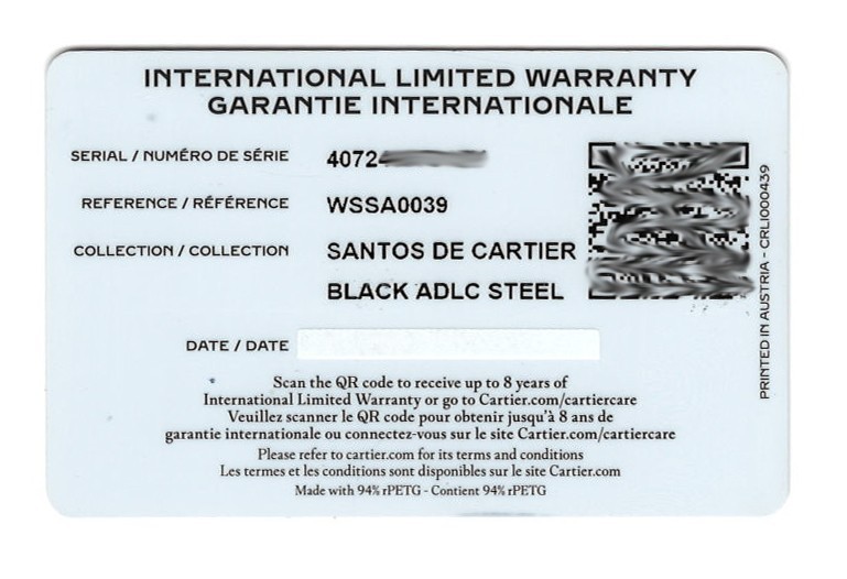 Cartier Santos Large Steel ADLC Black 39.8mm Automatic Watch WSSA0039 4072 Cartier Santos Large Steel ADLC Black 39.8mm Automatic Watch WSSA0039 4072