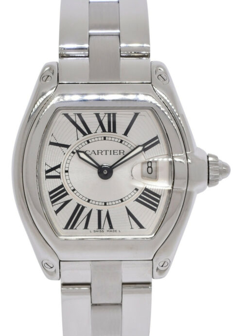 Cartier Roadster Stainless Steel Silver Dial Ladies Quartz Watch 2675
