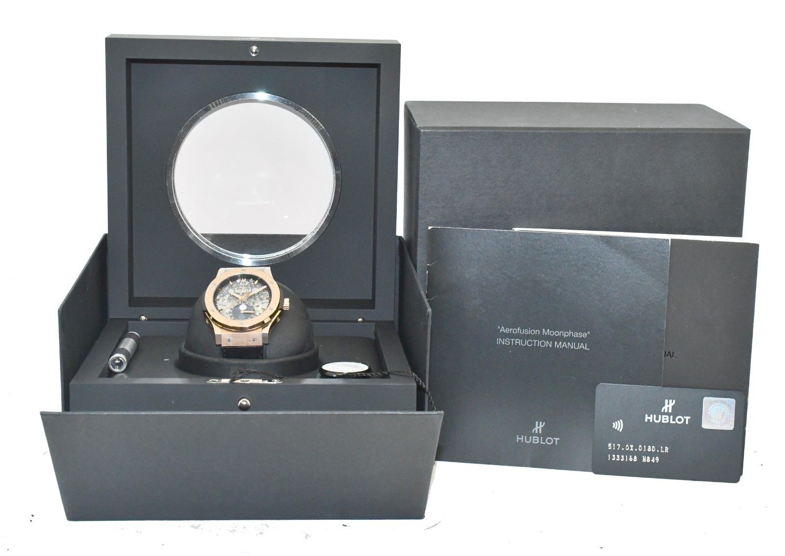 Hublot Classic Fusion Aerofusion Moonphase Skeleton Watch B/P 517.OX.0180.LR Hublot Classic Fusion Aerofusion Moonphase Skeleton Watch B/P 517.OX.0180.LR