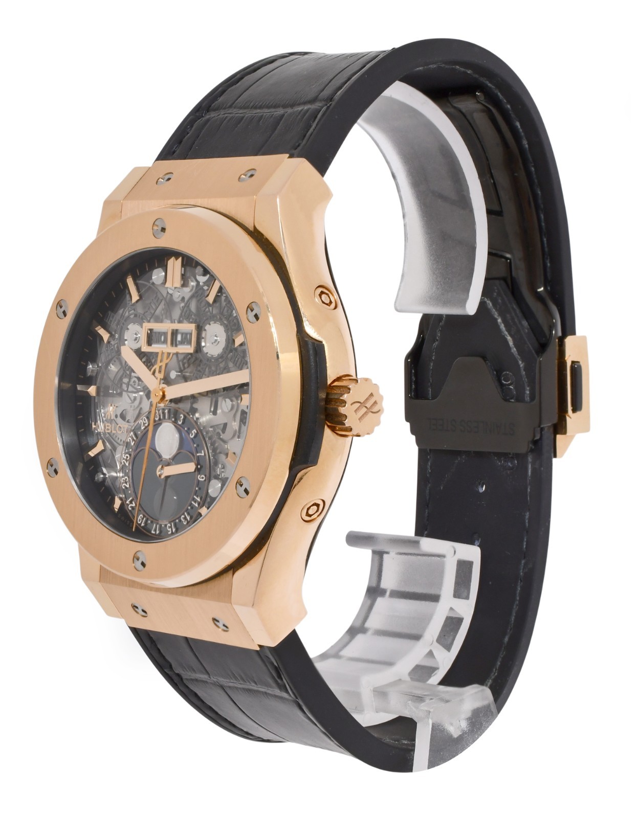 Hublot Classic Fusion Aerofusion Moonphase Skeleton Watch B/P 517.OX.0180.LR