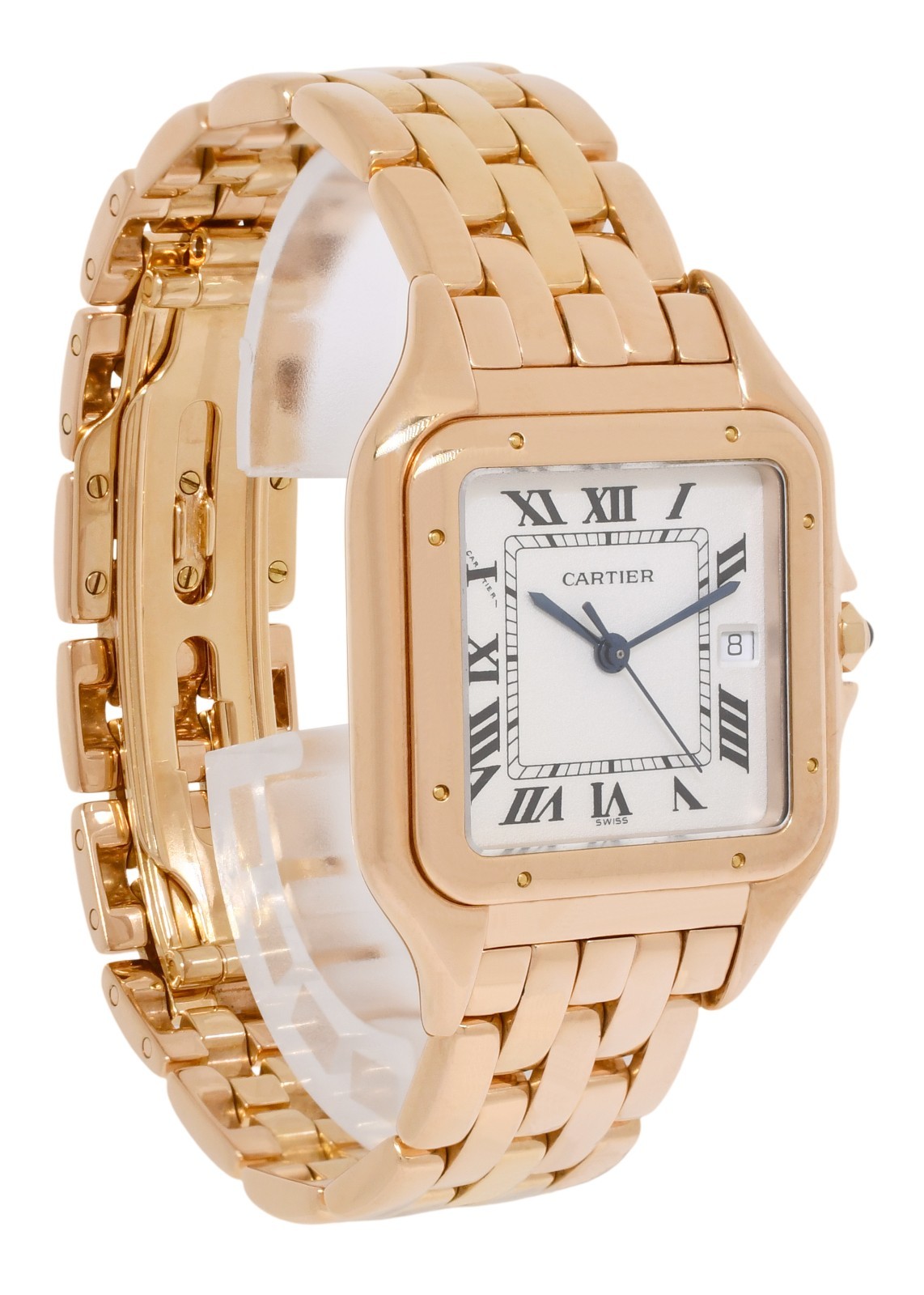 Cartier Panthere Large RARE 18k Rose Gold White Dial Quartz Watch 287968 Cartier Panthere Large RARE 18k Rose Gold White Dial Quartz Watch 287968