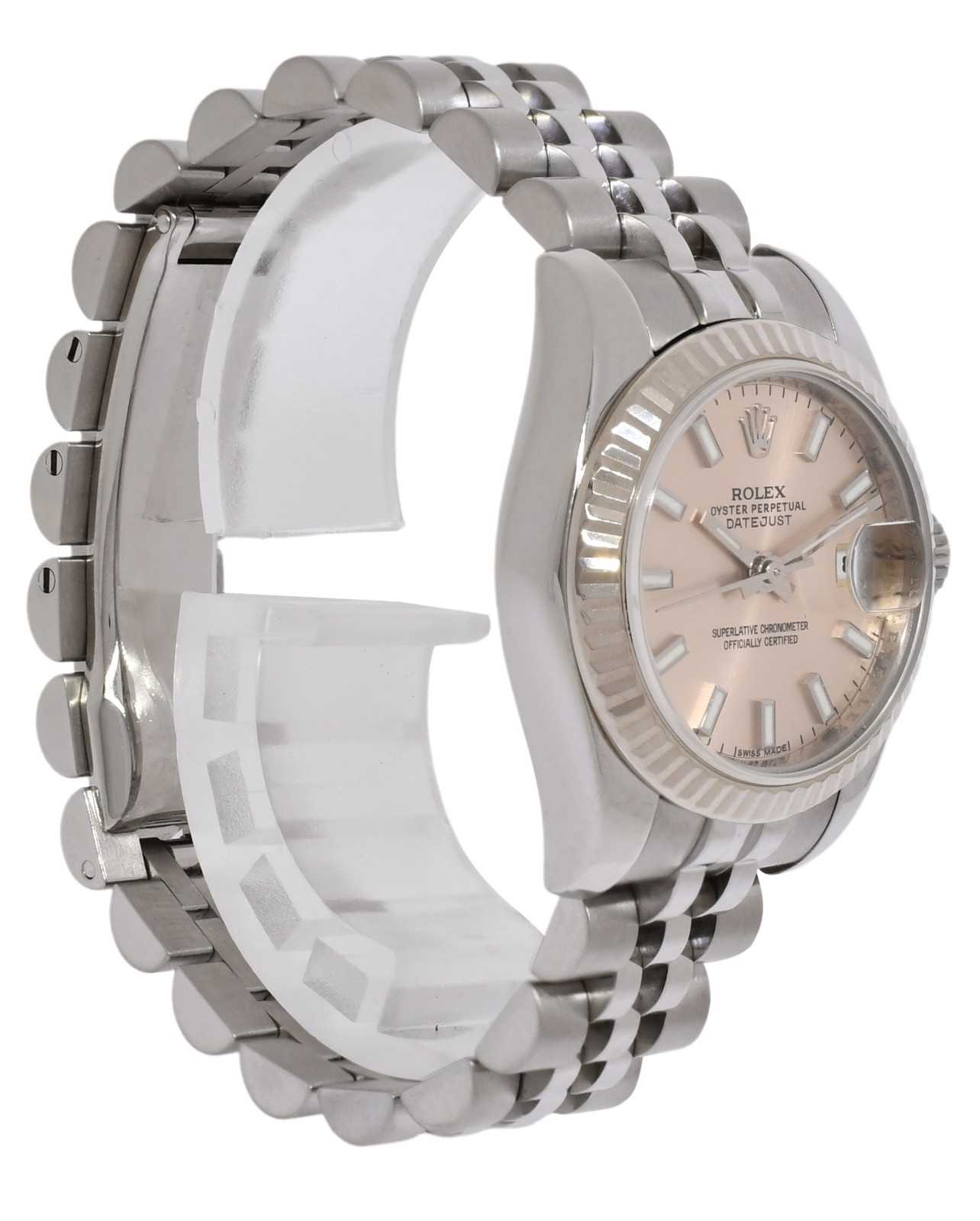 Rolex Datejust Steel & White Gold Bezel Pink Dial Ladies 26mm Watch '12+ 179174 Rolex Datejust Steel & White Gold Bezel Pink Dial Ladies 26mm Watch '12+ 179174