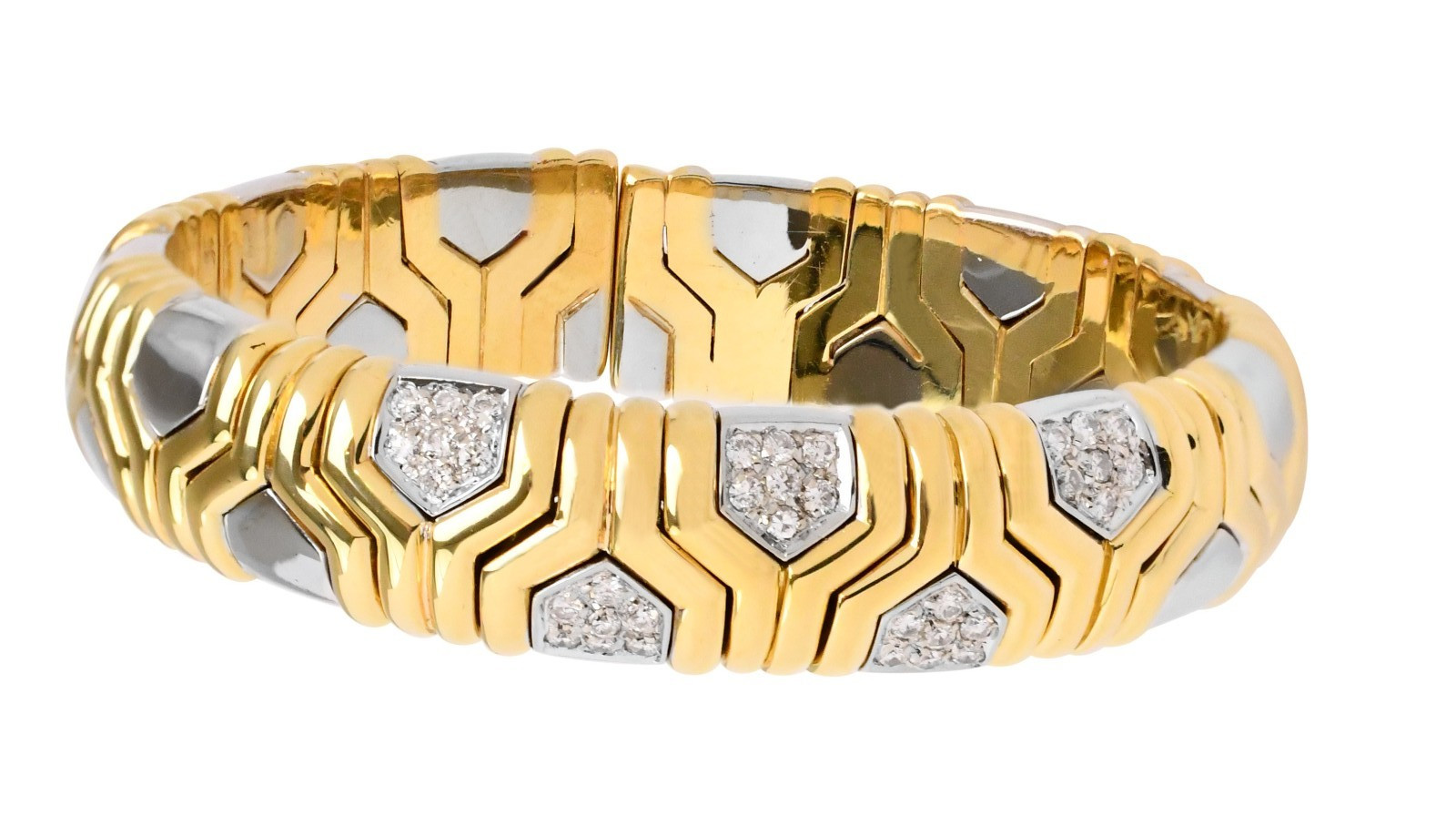 18k Yellow & White Gold Diamond Bracelet