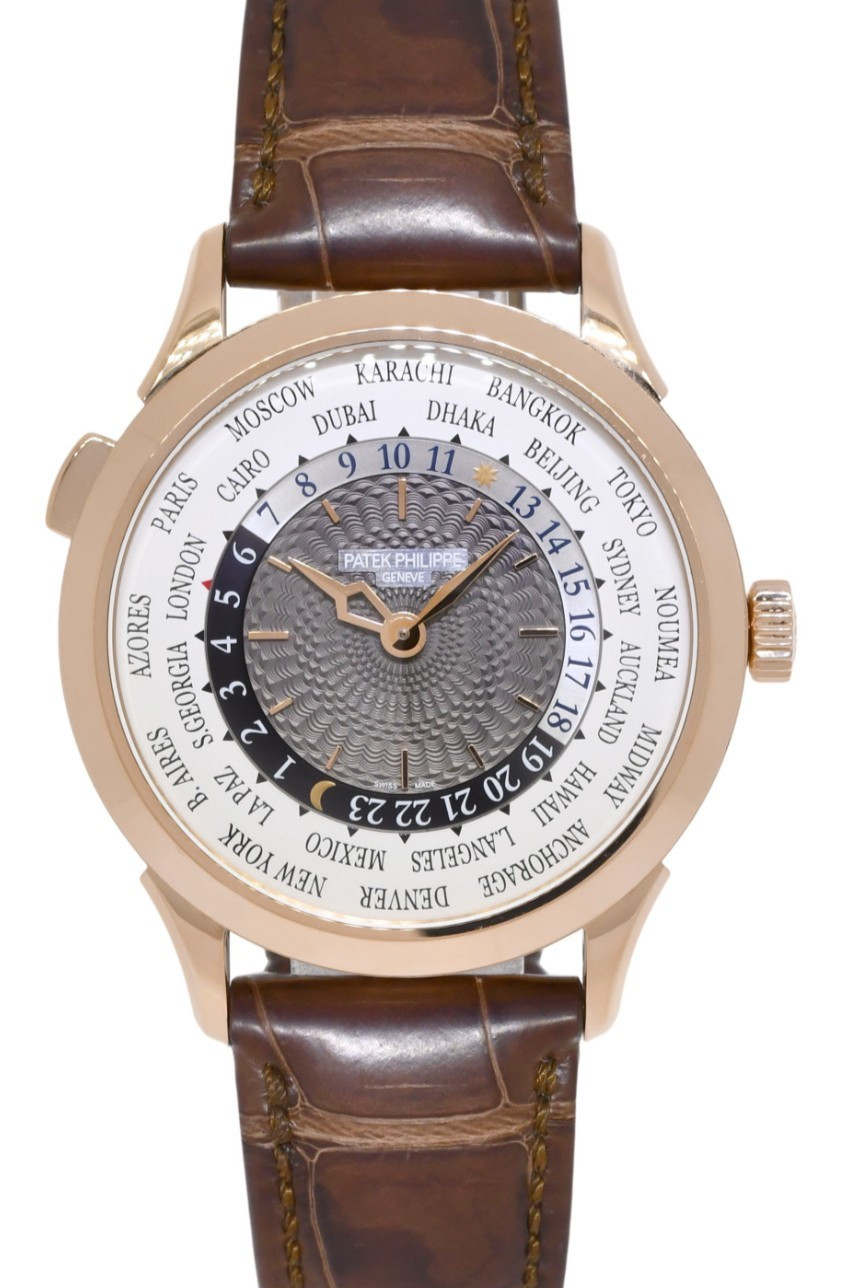 Patek Philippe World Time 5230 Rose Gold Complications 38.5mm Watch +Paper 5230R Patek Philippe World Time 5230 Rose Gold Complications 38.5mm Watch +Paper 5230R