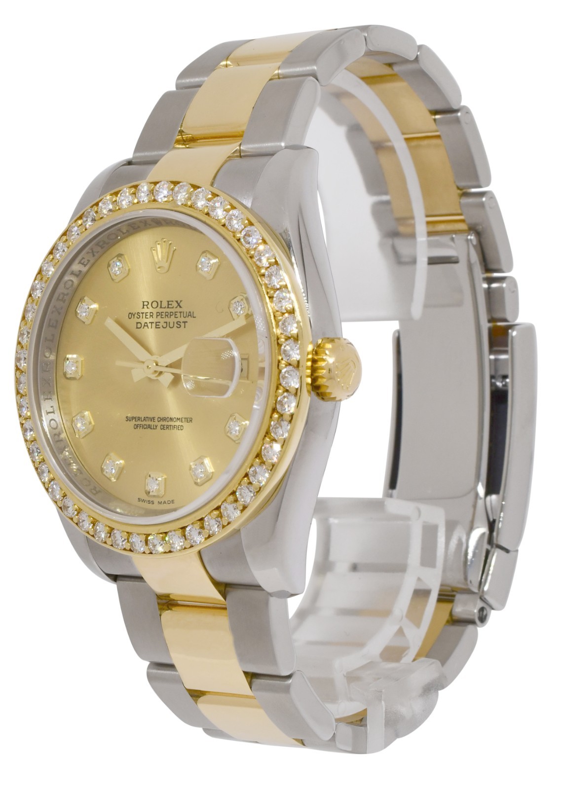 Rolex Datejust 18k Yellow Gold/Steel Diamond Dial/Bezel 36mm Watch D 116233 Rolex Datejust 18k Yellow Gold/Steel Diamond Dial/Bezel 36mm Watch D 116233
