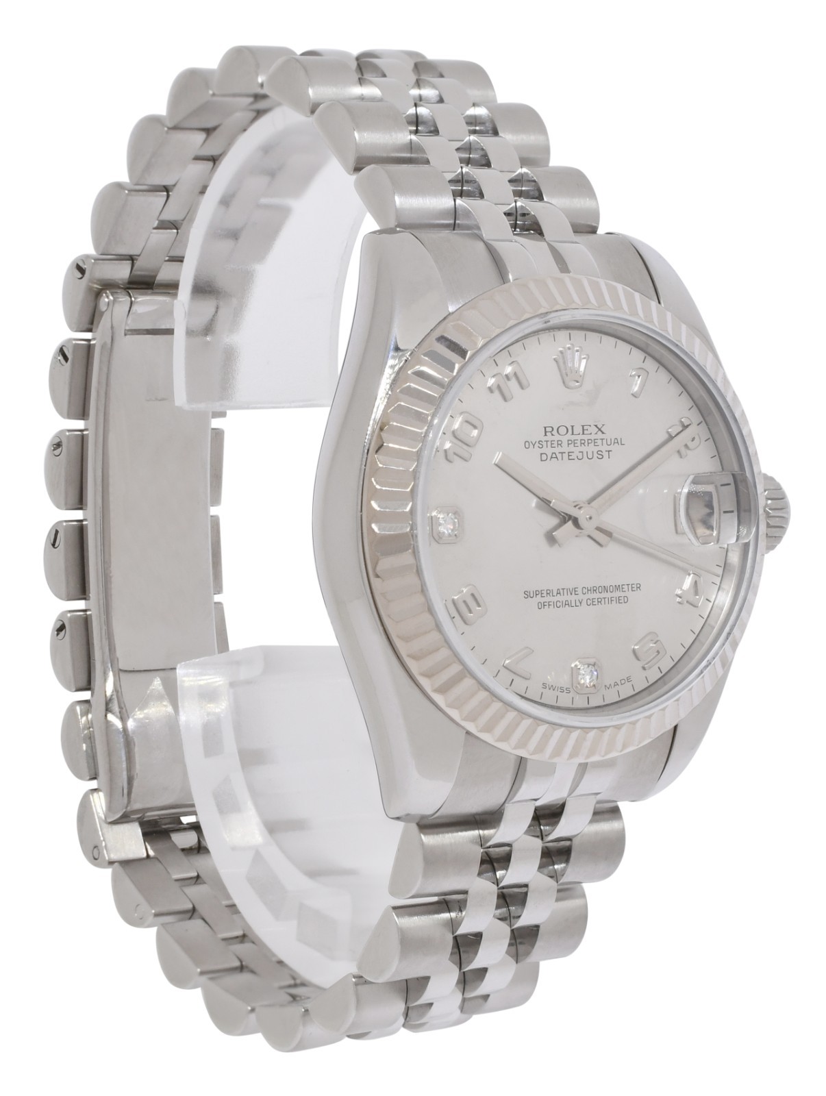 Rolex Datejust Steel & 18k Gold Bezel MOP Diamond Dial 31mm Jubilee Watch 178274