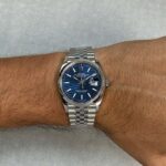 Rolex Datejust 36 Steel Blue Fluted Motif Dial Jubilee Watch +Card '23 126200 Rolex Datejust 36 Steel Blue Fluted Motif Dial Jubilee Watch +Card '23 126200