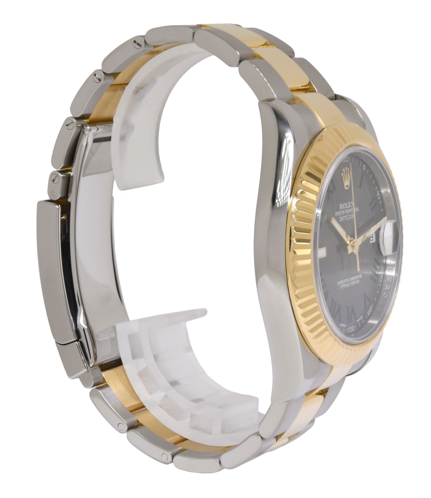 Rolex Datejust II 18k Yellow Gold/Steel Wimbledon Dial 41mm Watch 116333