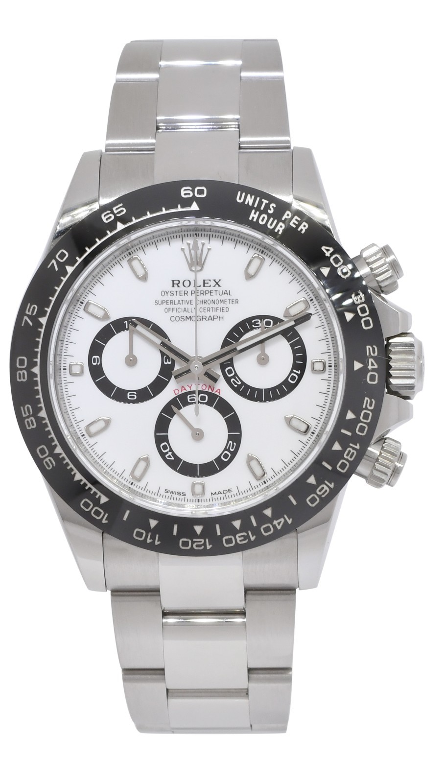 Rolex Daytona Chronograph Steel & Ceramic White Dial 40mm Watch B/P '21 116500 Rolex Daytona Chronograph Steel & Ceramic White Dial 40mm Watch B/P '21 116500