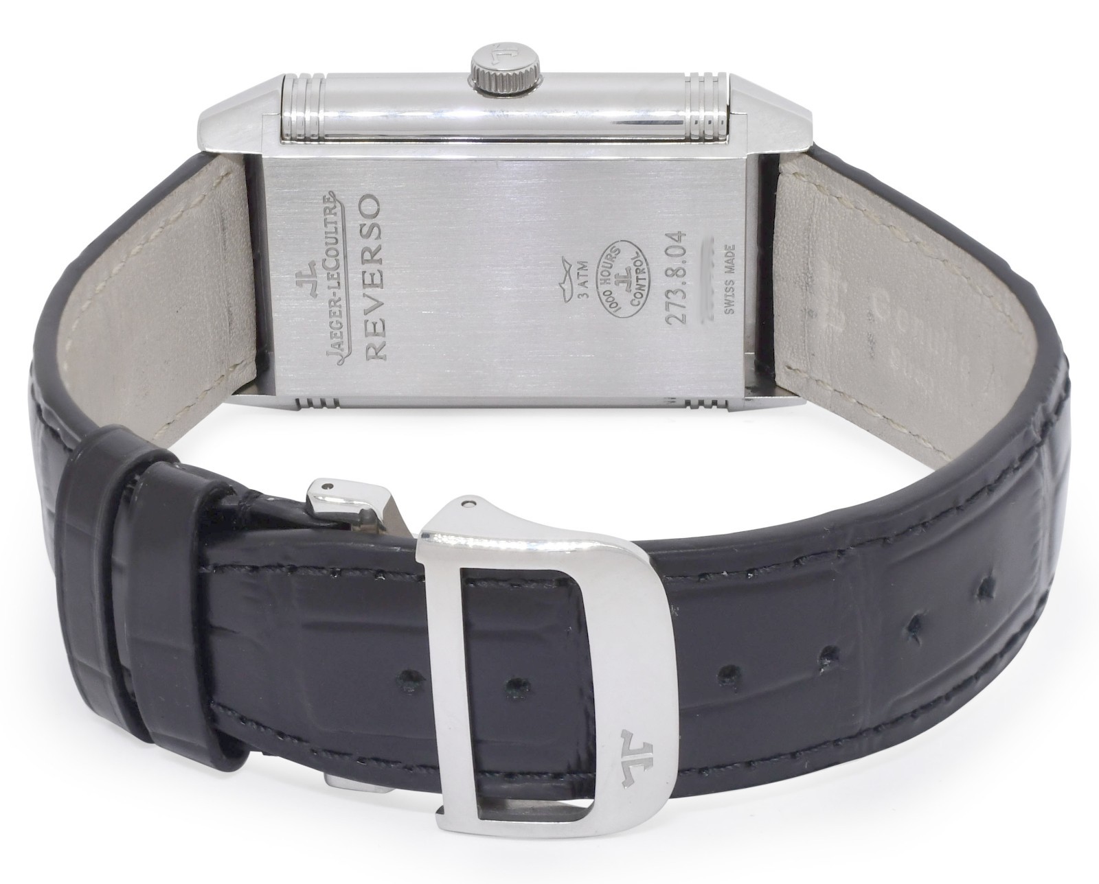 Jaeger LeCoultre Reverso Grande 976 Steel Manual Watch +Paper Q3738420 273.8.04