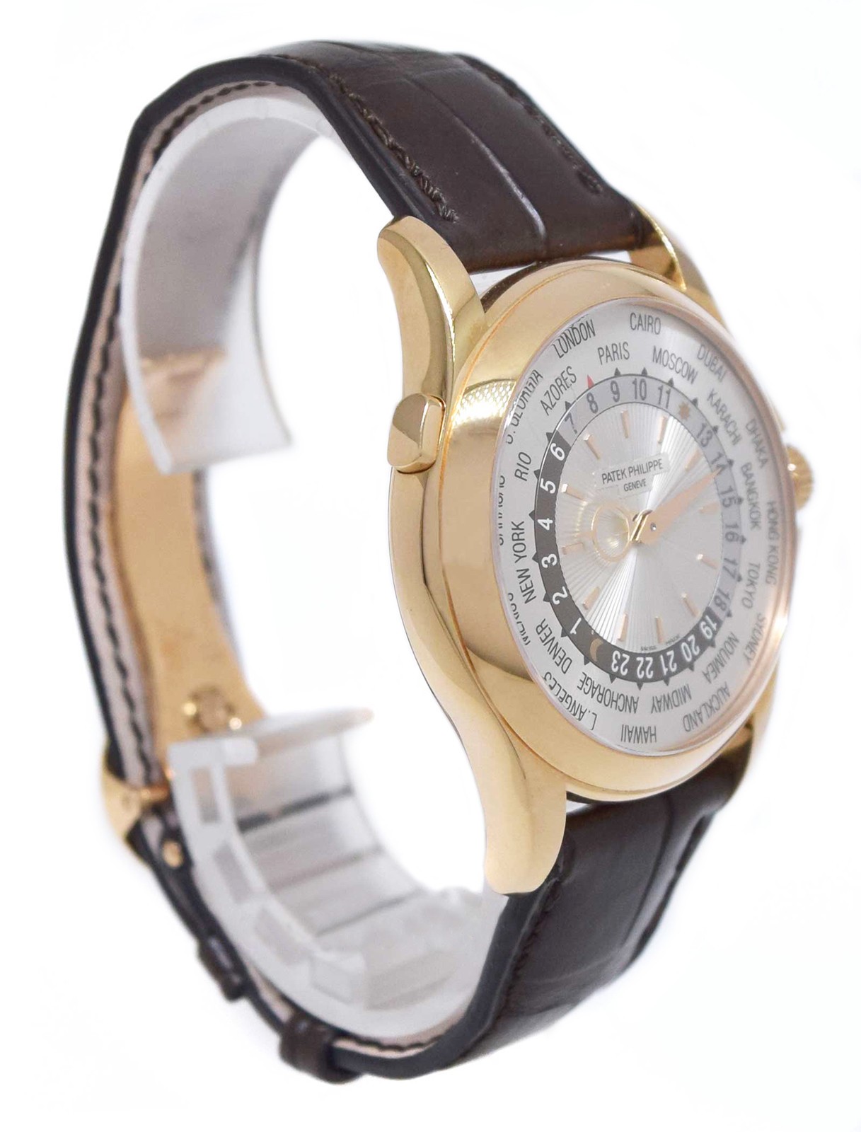 Patek Philippe World Time 5130 Rose Gold Complications Mens 39.5mm Watch 5130R Patek Philippe World Time 5130 Rose Gold Complications Mens 39.5mm Watch 5130R