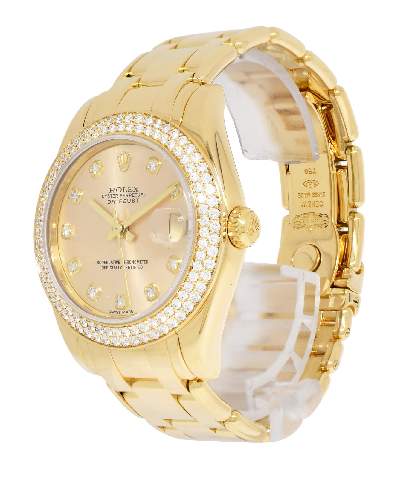 Rolex Datejust Pearlmaster 18k Yellow Gold Diamond Dial/Bezel 34mm Watch K 81338 Rolex Datejust Pearlmaster 18k Yellow Gold Diamond Dial/Bezel 34mm Watch K 81338