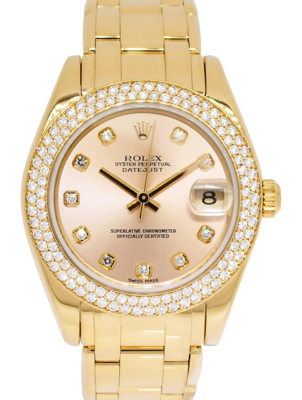 Rolex Datejust Pearlmaster 18k Yellow Gold Diamond Dial/Bezel 34mm Watch K 81338 Rolex Datejust Pearlmaster 18k Yellow Gold Diamond Dial/Bezel 34mm Watch K 81338