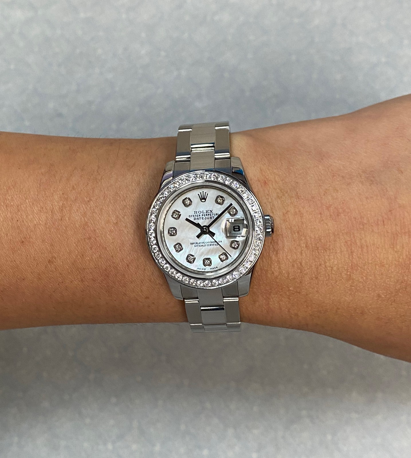 Rolex Datejust Steel MOP Diamond Dial/Bezel Ladies 26mm Watch M 179160 Rolex Datejust Steel MOP Diamond Dial/Bezel Ladies 26mm Watch M 179160