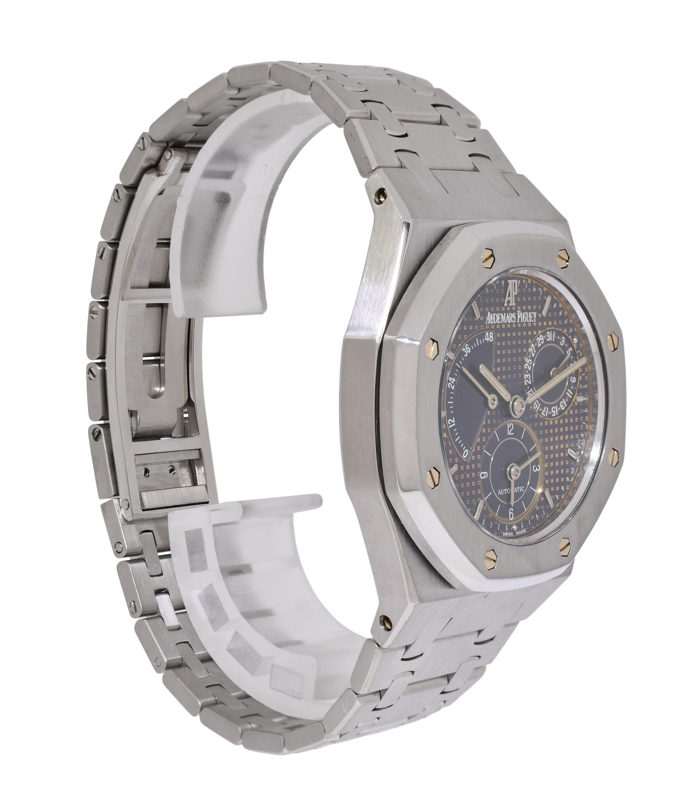 Audemars Piguet Royal Oak Dual Time Power Reserve Steel 36mm Watch 25730ST