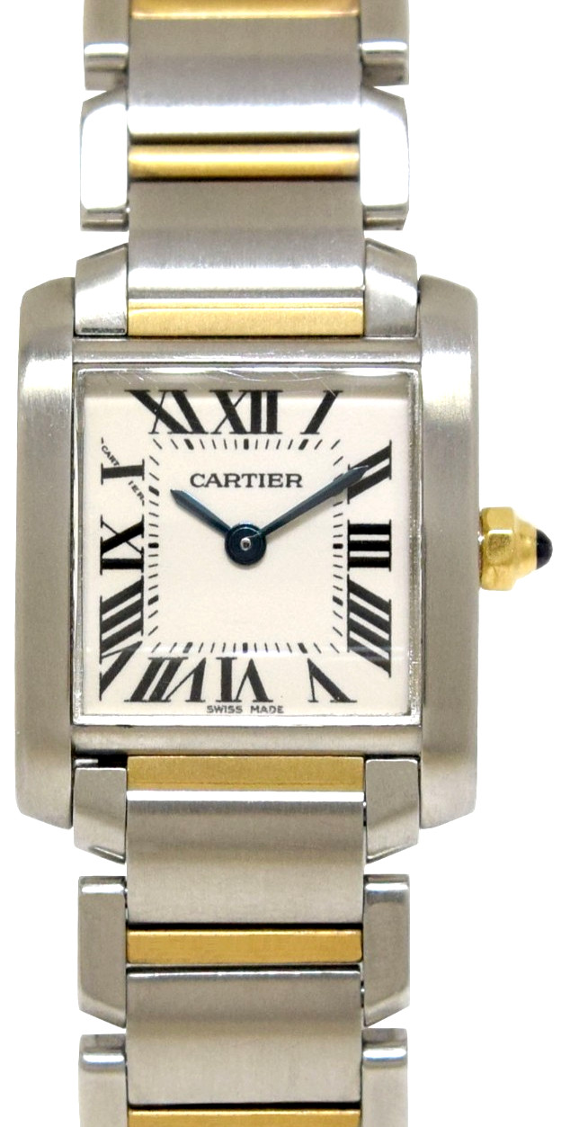 Cartier Tank Francaise Small 18k Yellow Gold/Steel Silver Dial Ladies Watch 2384 Cartier Tank Francaise Small 18k Yellow Gold/Steel Silver Dial Ladies Watch 2384