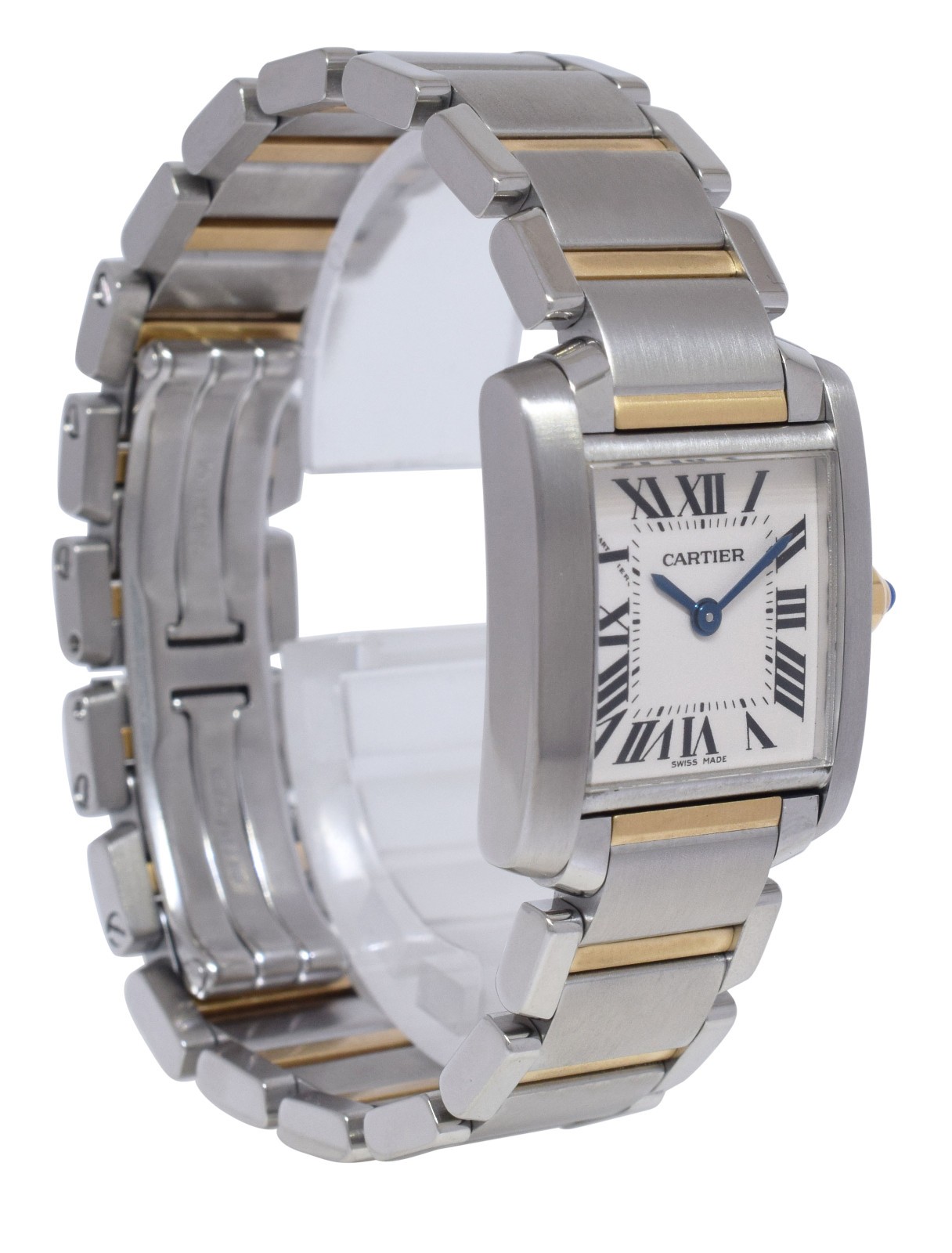 Cartier Tank Francaise Small 18k Yellow Gold/Steel Silver Dial Ladies Watch 2384 Cartier Tank Francaise Small 18k Yellow Gold/Steel Silver Dial Ladies Watch 2384