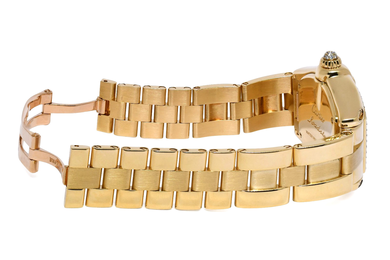 Cartier Roadster Date 18k Yellow Gold & Diamond Ladies Watch WE5001X1 2676 Cartier Roadster Date 18k Yellow Gold & Diamond Ladies Watch WE5001X1 2676