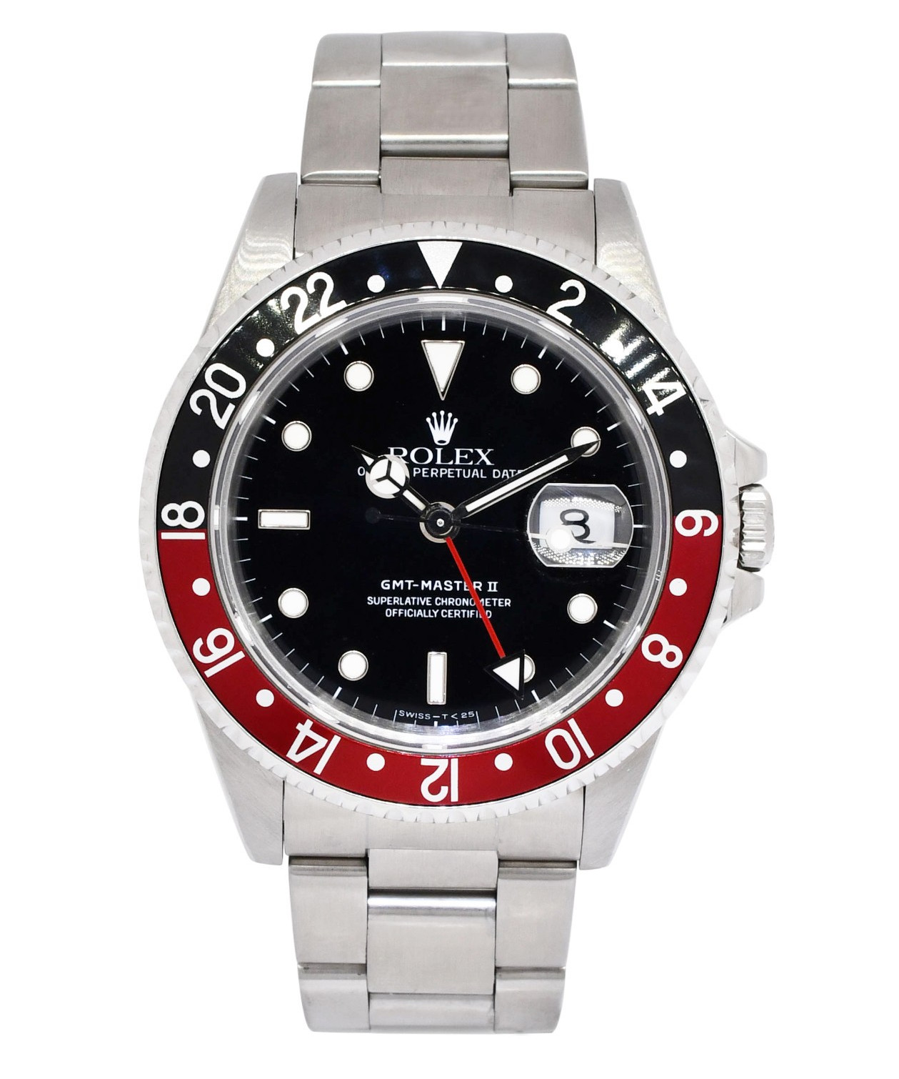Rolex GMT-Master II Steel Black/Red Coke Bezel Mens 40mm Watch N 16710 Rolex GMT-Master II Steel Black/Red Coke Bezel Mens 40mm Watch N 16710