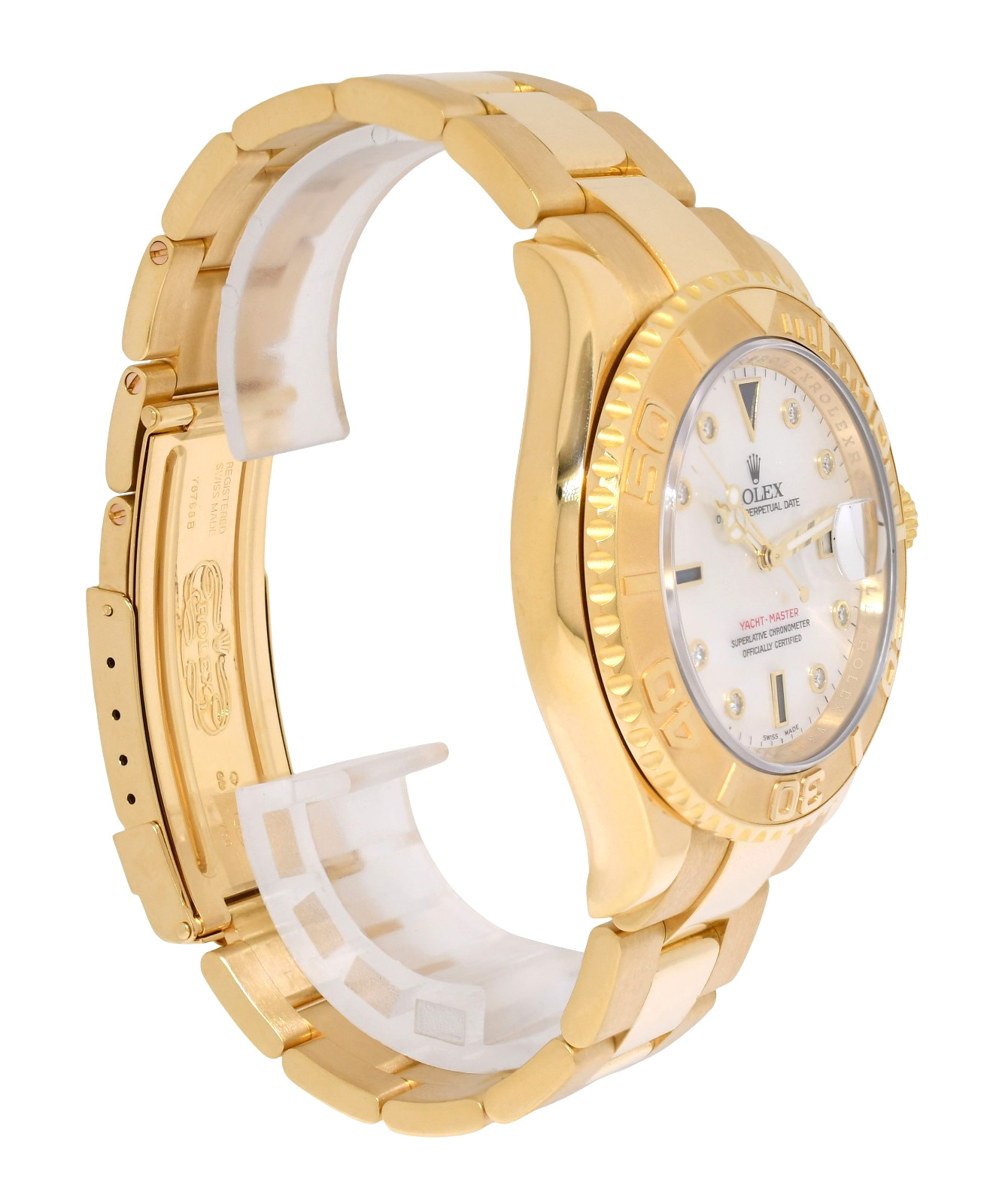 Rolex Yacht-Master 18k Yellow Gold MOP Sapphire/Diamond 40mm Watch V 16628 Rolex Yacht-Master 18k Yellow Gold MOP Sapphire/Diamond 40mm Watch V 16628