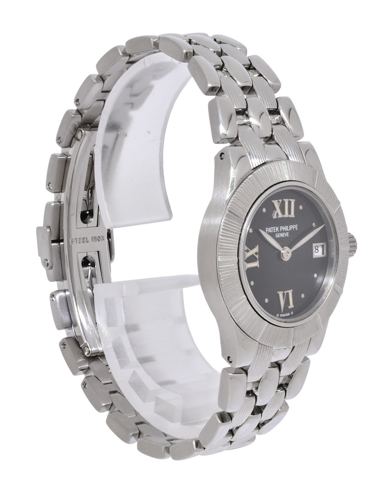 Patek Philippe Neptune 4880 Steel Black Dial Ladies 27mm Quartz Watch 4880/1A