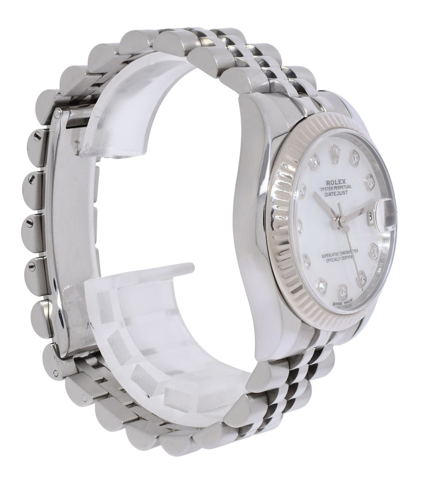 Rolex Datejust Steel & 18k WG Bezel MOP Diamond Dial 31mm Jubilee Watch 178274 Rolex Datejust Steel & 18k WG Bezel MOP Diamond Dial 31mm Jubilee Watch 178274