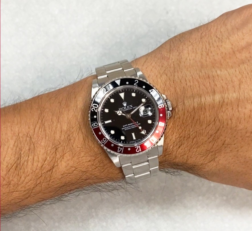 Rolex GMT-Master II Steel Black/Red Coke Bezel Mens 40mm Watch N 16710 Rolex GMT-Master II Steel Black/Red Coke Bezel Mens 40mm Watch N 16710