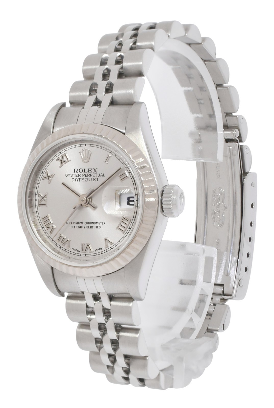 Rolex Datejust Steel & 18k White Gold Bezel Gray Dial Ladies 26mm Watch P 79174 Rolex Datejust Steel & 18k White Gold Bezel Gray Dial Ladies 26mm Watch P 79174