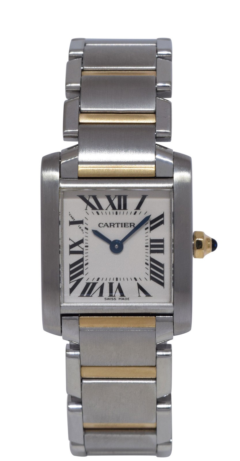 Cartier Tank Francaise Small 18k Yellow Gold/Steel Silver Dial Ladies Watch 2384 Cartier Tank Francaise Small 18k Yellow Gold/Steel Silver Dial Ladies Watch 2384