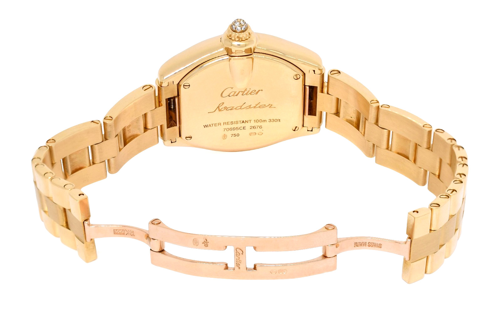 Cartier Roadster Date 18k Yellow Gold & Diamond Ladies Watch WE5001X1 2676 Cartier Roadster Date 18k Yellow Gold & Diamond Ladies Watch WE5001X1 2676