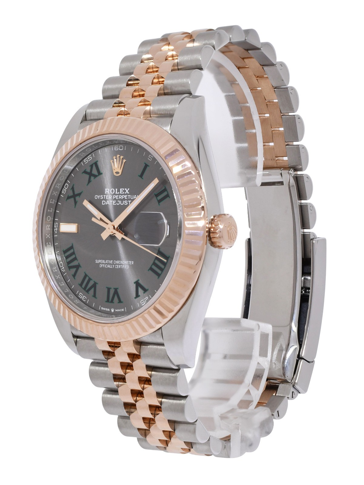 Rolex Datejust 41 Rose Gold/Steel Wimbledon Gray Jubilee Watch B/P '24 126331 Rolex Datejust 41 Rose Gold/Steel Wimbledon Gray Jubilee Watch B/P '24 126331