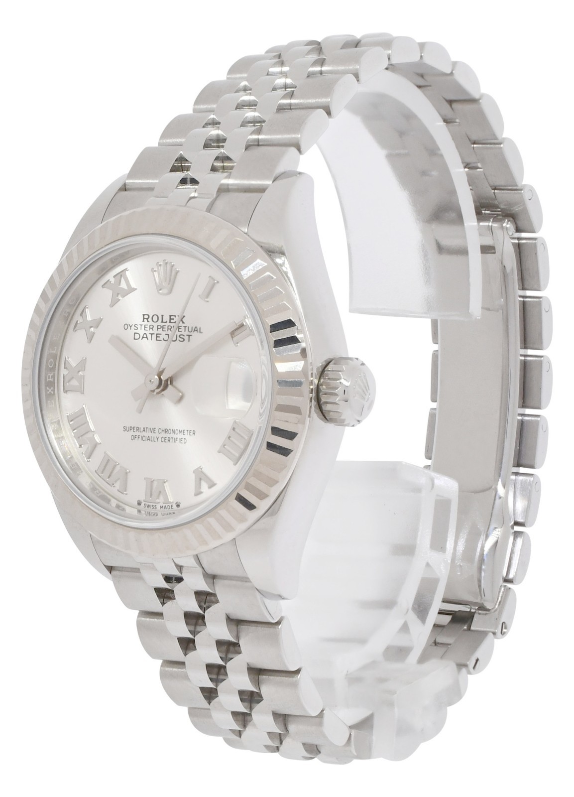 Rolex Datejust 28 Steel & 18k White Gold Bezel Silver Dial Ladies Watch 279174 Rolex Datejust 28 Steel & 18k White Gold Bezel Silver Dial Ladies Watch 279174