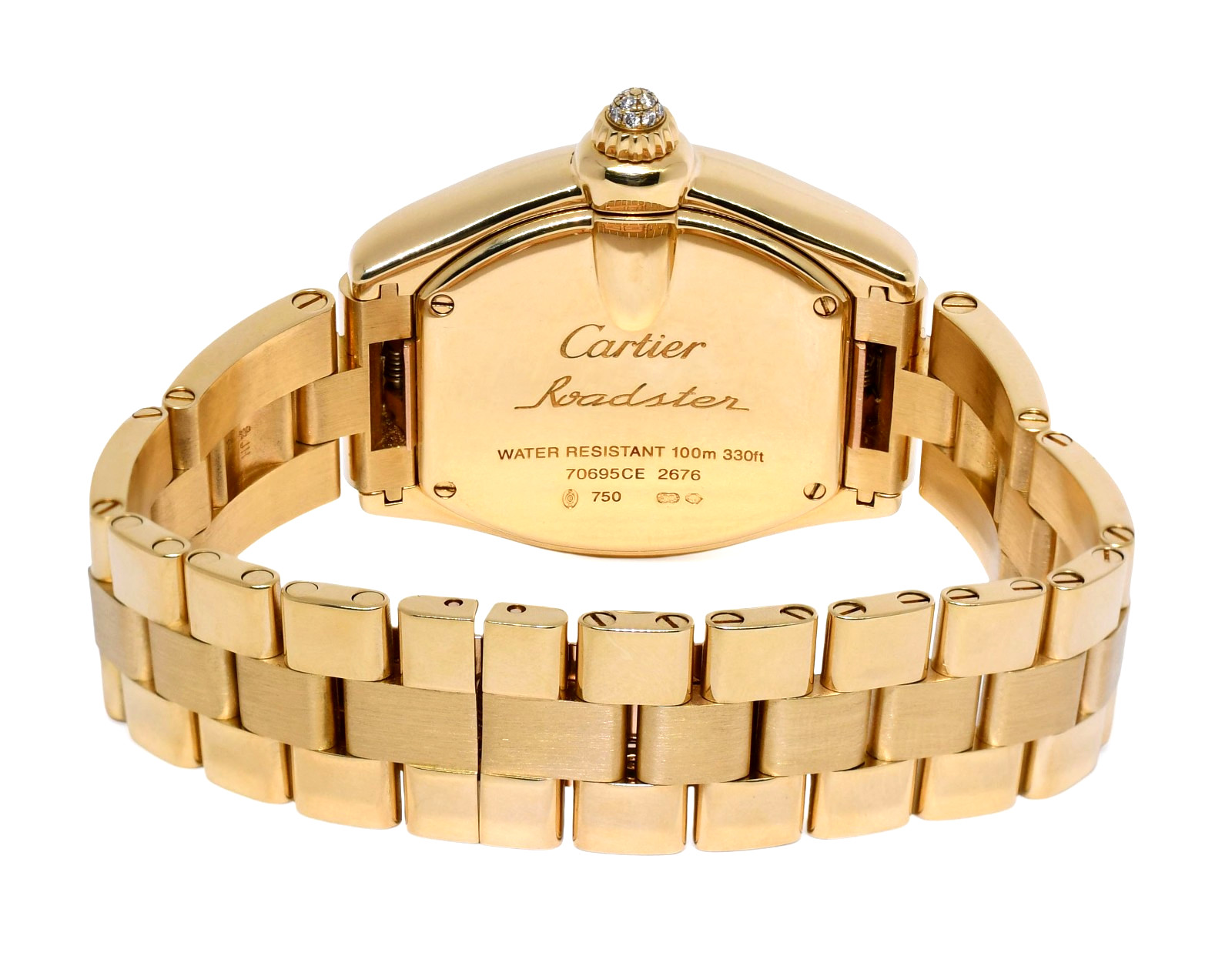 Cartier Roadster Date 18k Yellow Gold & Diamond Ladies Watch WE5001X1 2676 Cartier Roadster Date 18k Yellow Gold & Diamond Ladies Watch WE5001X1 2676