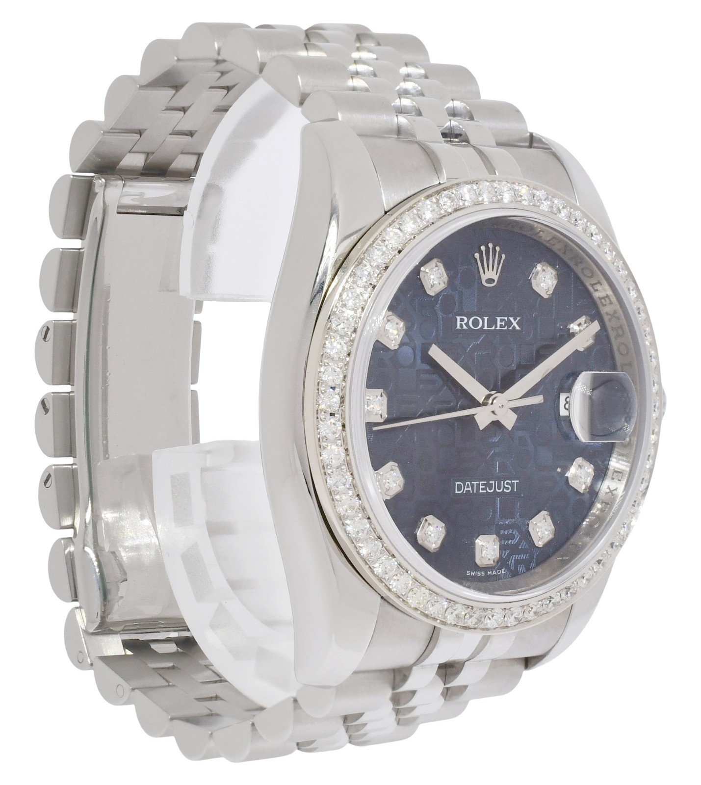 Rolex Datejust Steel Blue Jubilee Diamond Dial/Bezel 36mm Watch Z 116200 Rolex Datejust Steel Blue Jubilee Diamond Dial/Bezel 36mm Watch Z 116200