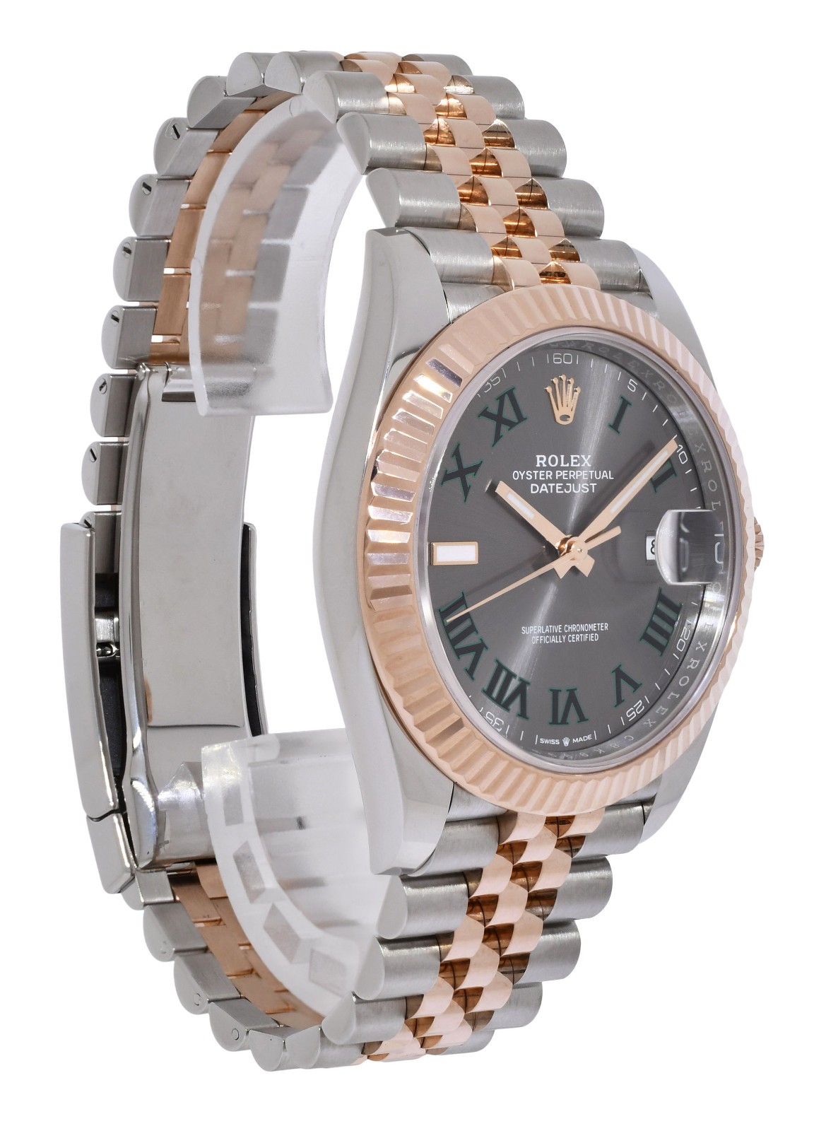 Rolex Datejust 41 Rose Gold/Steel Wimbledon Gray Jubilee Watch B/P '24 126331 Rolex Datejust 41 Rose Gold/Steel Wimbledon Gray Jubilee Watch B/P '24 126331