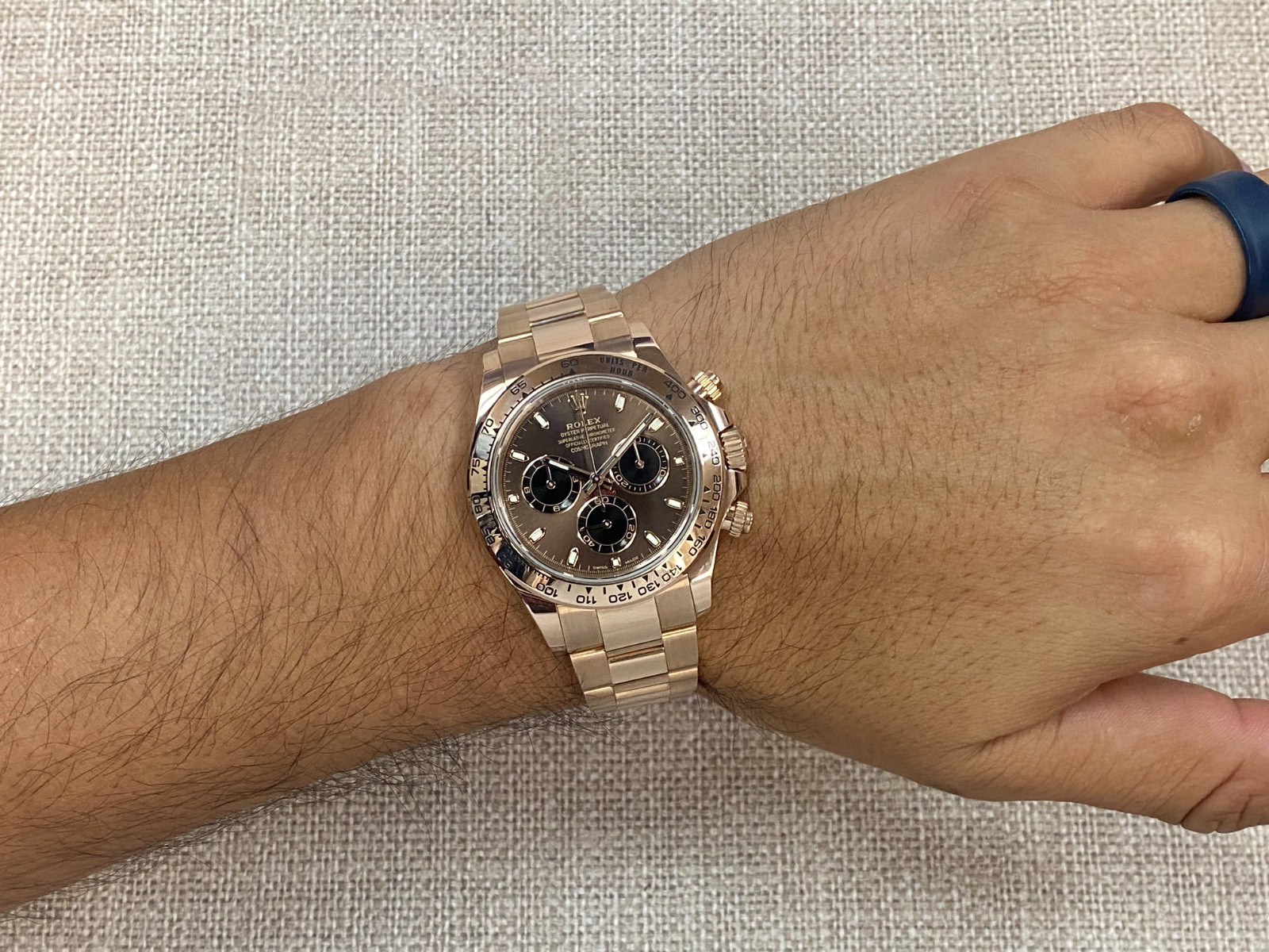 NOS Rolex Daytona 18k Rose Gold Chocolate/Black Dial 40mm Watch B/P '20 116505