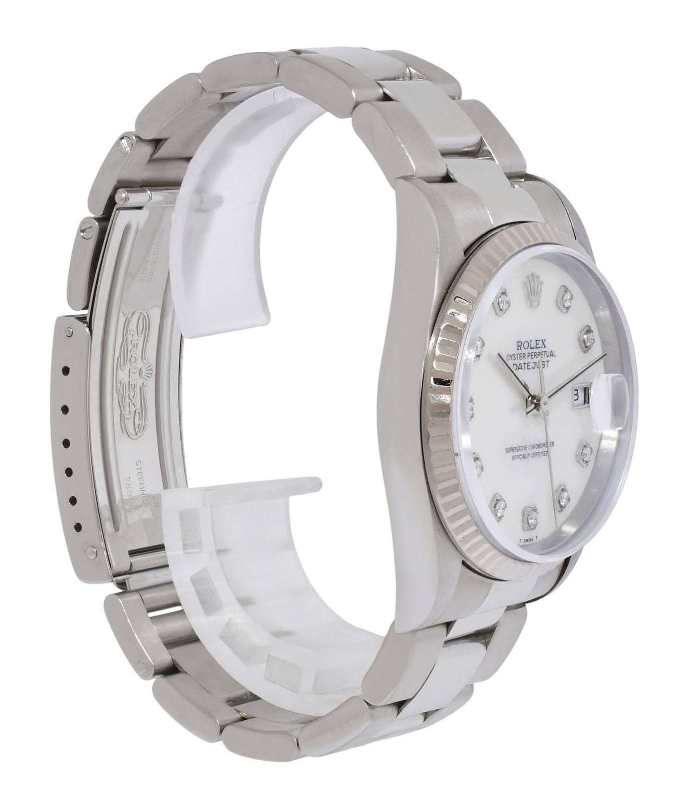 Rolex Datejust Steel MOP Diamond Dial Oyster Bracelet 36mm Watch P 16220 Rolex Datejust Steel MOP Diamond Dial Oyster Bracelet 36mm Watch P 16220