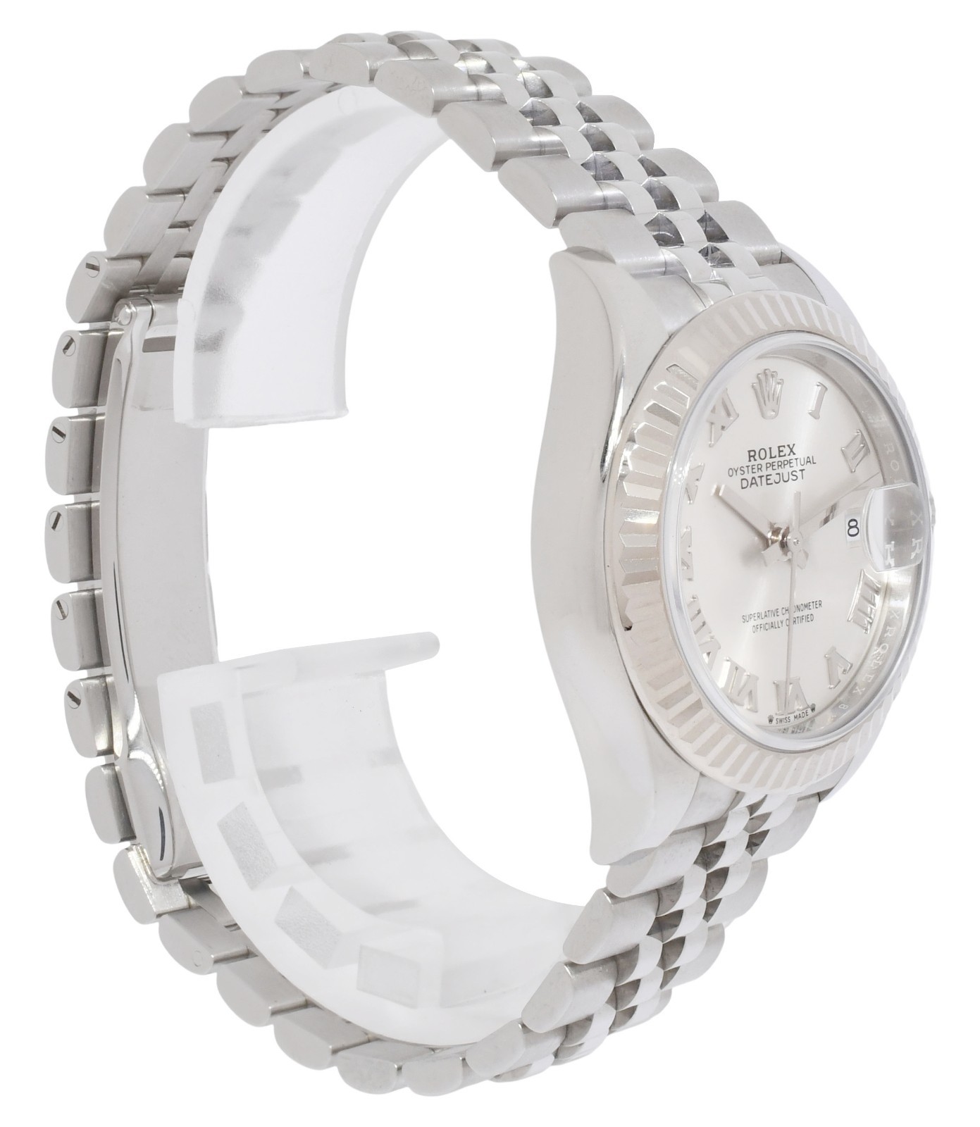 Rolex Datejust 28 Steel & 18k White Gold Bezel Silver Dial Ladies Watch 279174 Rolex Datejust 28 Steel & 18k White Gold Bezel Silver Dial Ladies Watch 279174